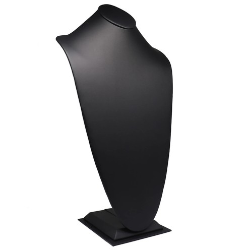 Tall Black Leatherette Jewelry Necklace Display Stand 22" Tall - Picture 3 of 4