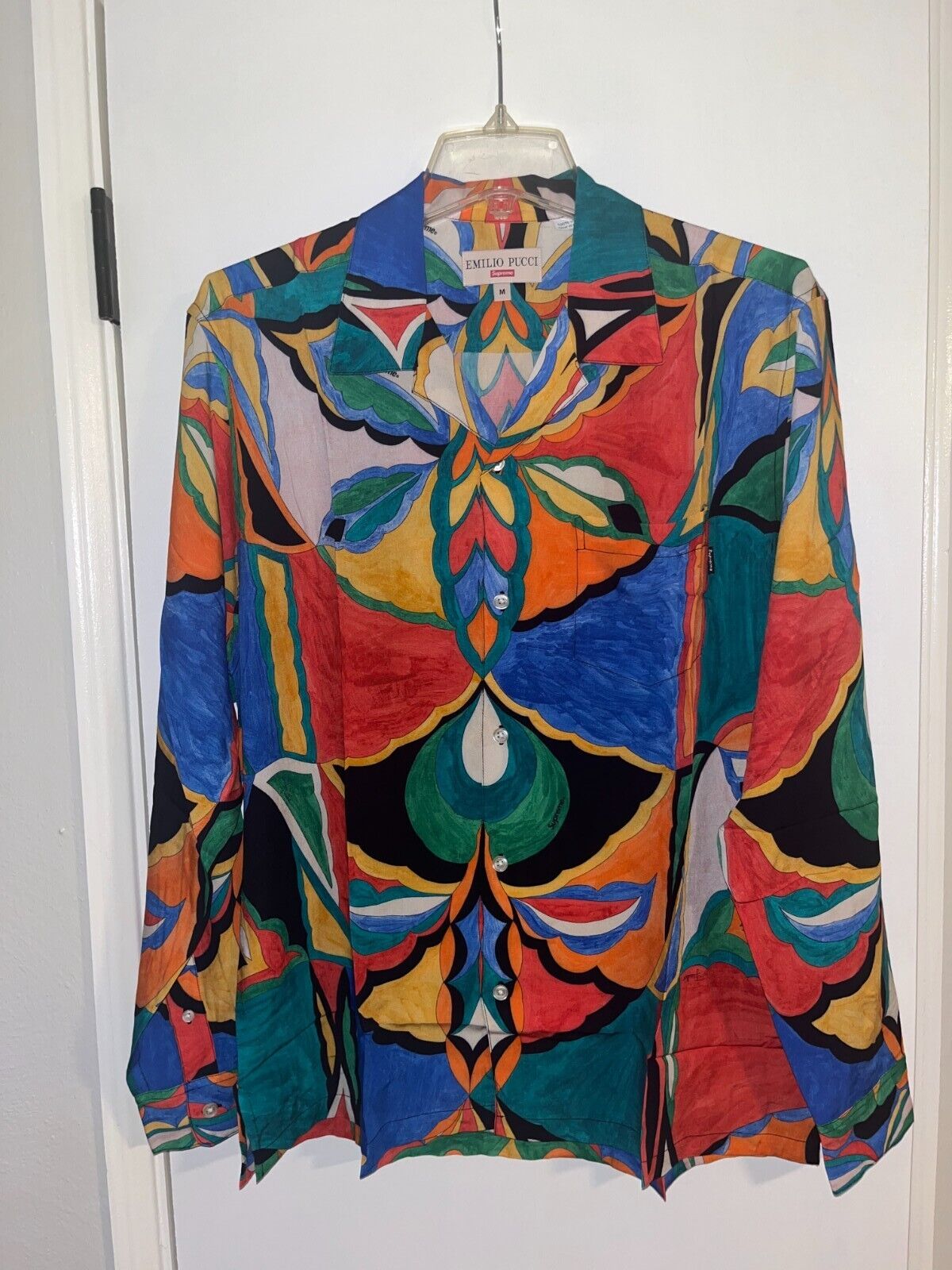 Mens Supreme x Emilio Pucci silk shirt size Large new with tags