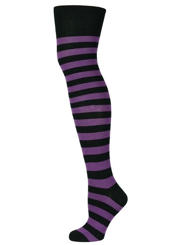 Mysocks Over Knee Stripe Socks, Seamless Toe, Finest Combed Cotton, UK Size 5-9 - Picture 14 of 25