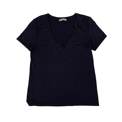 Mudo Collection T Shirt Medium Black V Neck Short Sleeve Casual Basic