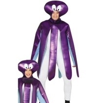 Tintenfisch Kostüm Krake Tinti für Erwachsene Gr. L lila Tierkostüm Fasching