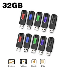 5/10PCS 32GB USB 2.0 Flash Drive Memory Stick Pen Drive Drive Storage Drives