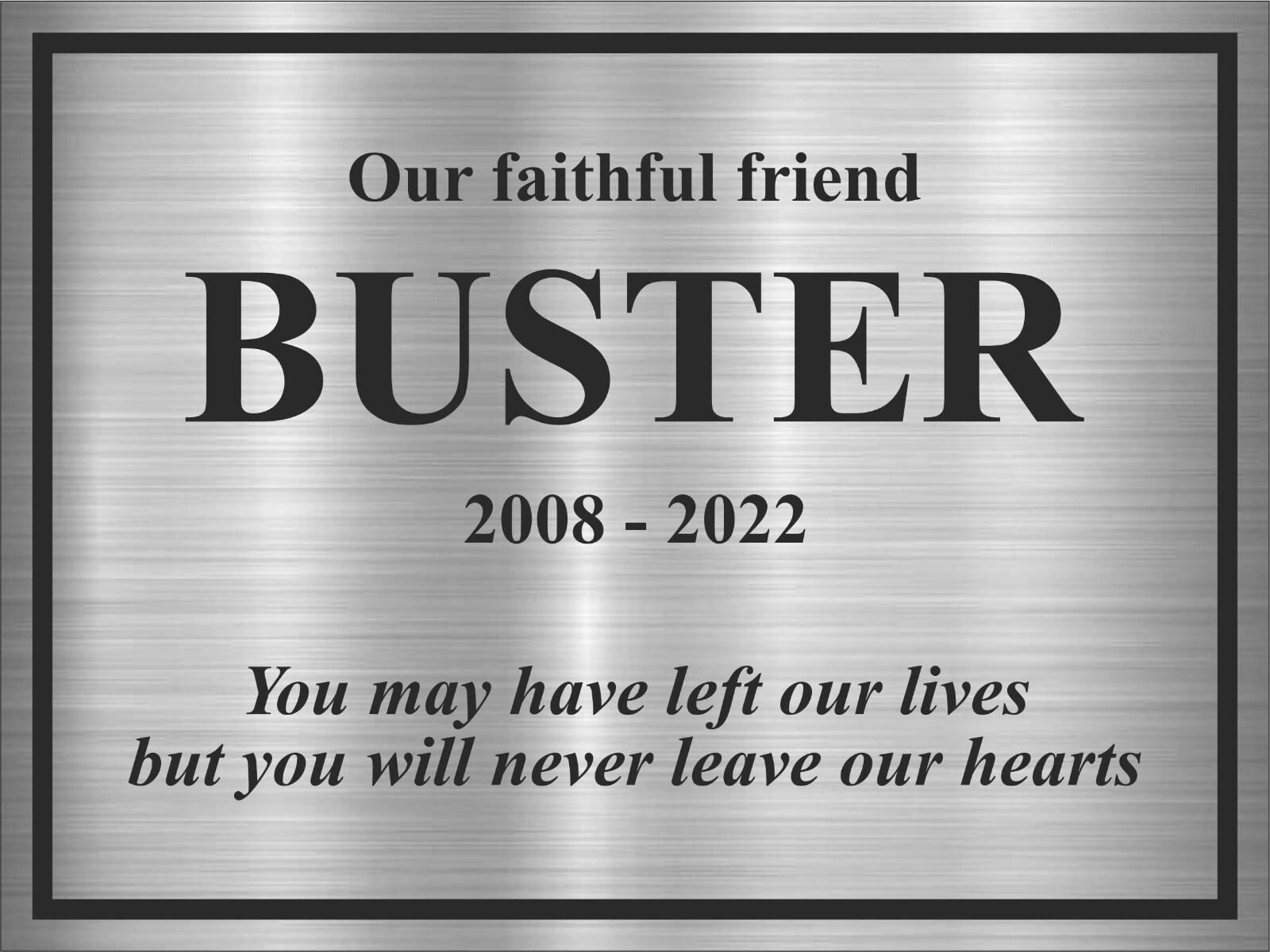 Personalised Pet Memorial Plaque in Metal & various sizes eBay