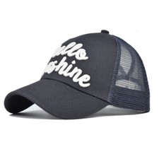 Women Girl Embroidered Letter Cotton Breathable Baseball Cap Horsetail Mesh Hat