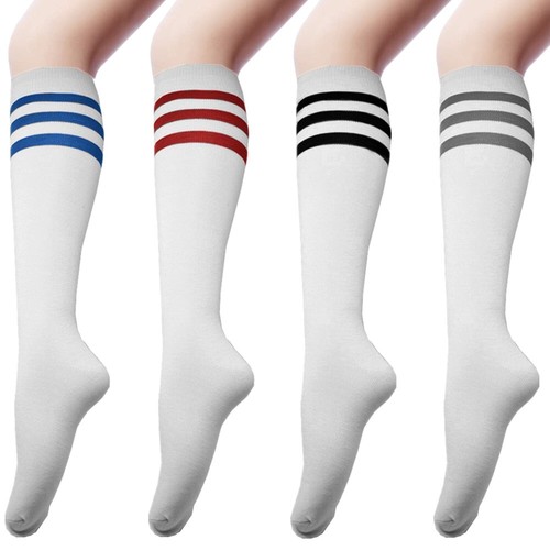 3-12 Pairs Womens Girls Funky Sports Cotton Knee High Long Tube Socks Size 9-11 - Picture 22 of 33