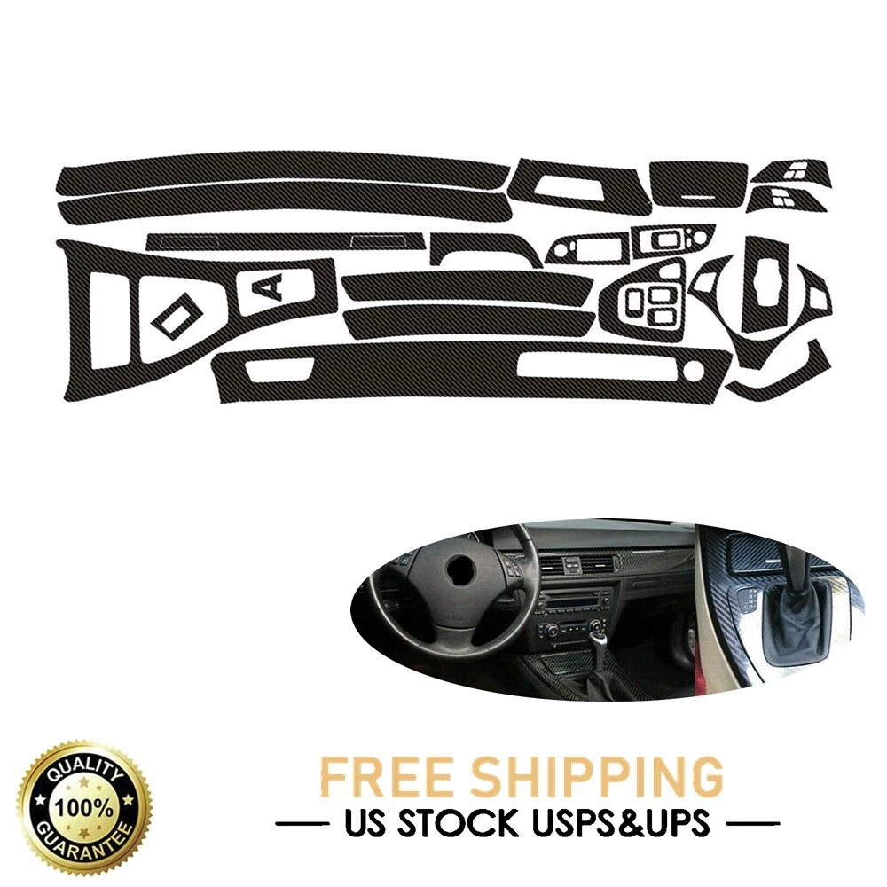 For BMW 320i 325i 328i E90 5D Reflective Carbon Fiber Car Trim