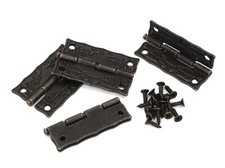 4 / 12 Mini-Scharniere 35x23mm antik messing Muster außen für Schatullen Möbel 