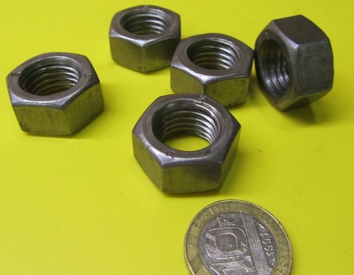 Metric Class 8 Steel Hex Nut, RH M16 x 2mm x 24mm W, 13mm Height - 50 Pcs - 第 2/11 張圖片