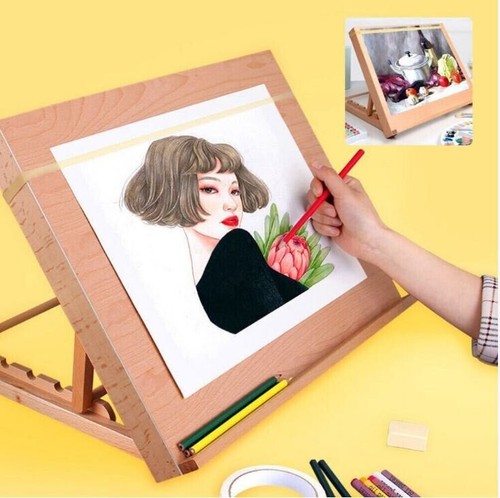 Adjustable Wooden Art Drawing Board Table Desk Canvas Sketch Easel 30-60° UK - Picture 3 of 5