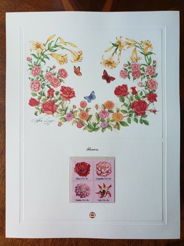 Scott 1876-79 Flowers Commemorative Print & Stamp Collector Panel - MNH - Picture 1 of 2