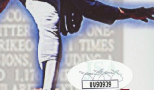 Nolan Ryan Rare Signed ALL STATS 8x10 Photo RANGERS GOAT JSA Holo & Certificate - Picture 2 of 3