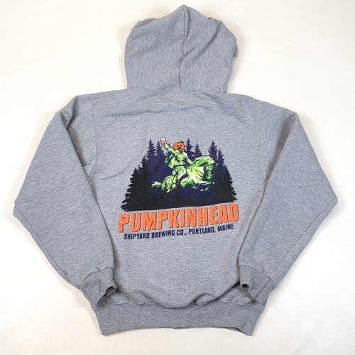 Shipyard Brewing Company Pumpkinhead Ale Champion Zip Hoodie Sweatshirt Small - Picture 7 of 10