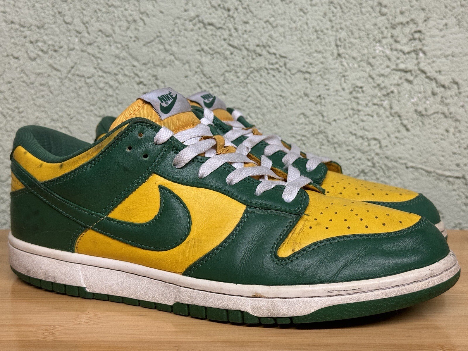 Nike Dunk Low Brazil Green Pine Varsity Maize White Size 10.5 2020 CU1727-700