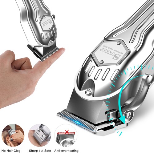 Surker Professional tagliacapelli uomo con display LCD wireless - Foto 4 di 9