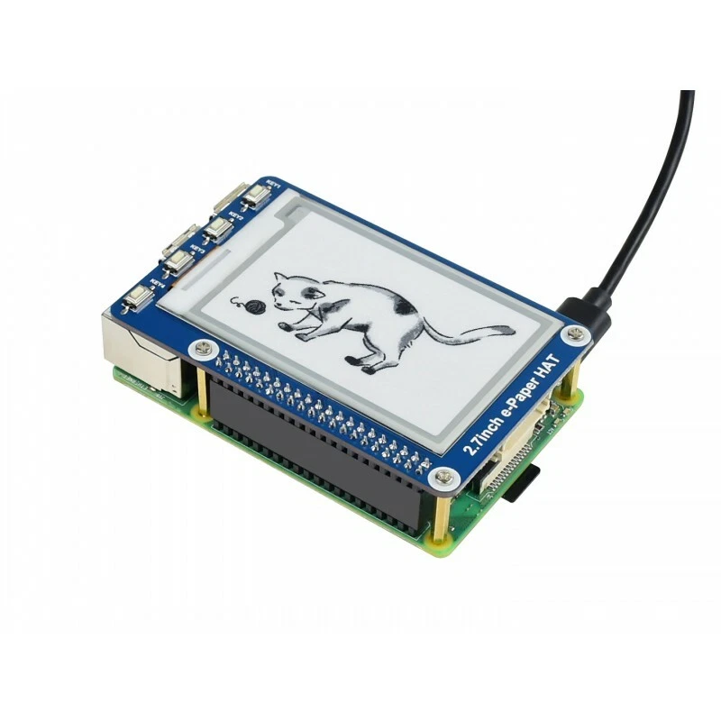 2.7inch e-Paper HAT 264x176 E-Ink Display HAT SPI for Raspberry Pi Jetson Nano - Image 2 of 4
