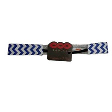NWT Banded Navy Blue Gray Silver Chevron Striped No Slip Headband Original 1