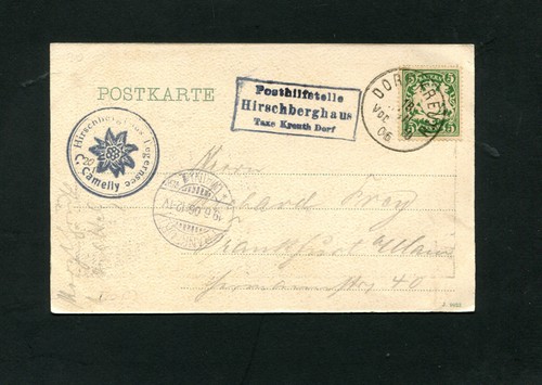 Bavaria "Hirschberghaus Taxe Kreuth Village" 1906 (#2180)