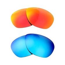 New Walleva Fire Red Ice Blue Polarized Lenses For Maui Jim Castles Sunglasses