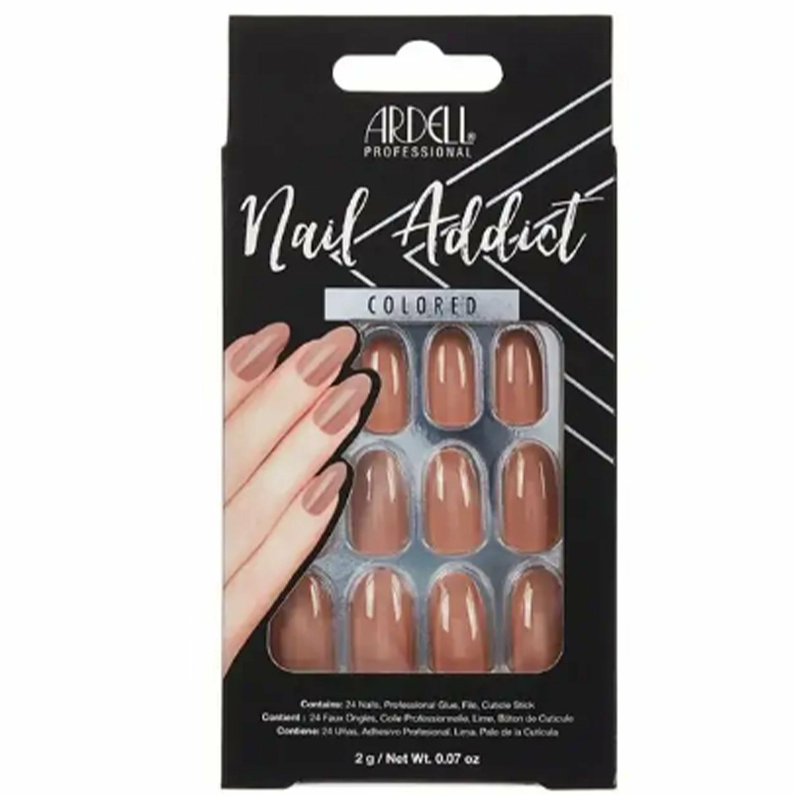 Ardell Nail Addict Solid False Nails - Latte (28 Nails)(63830)