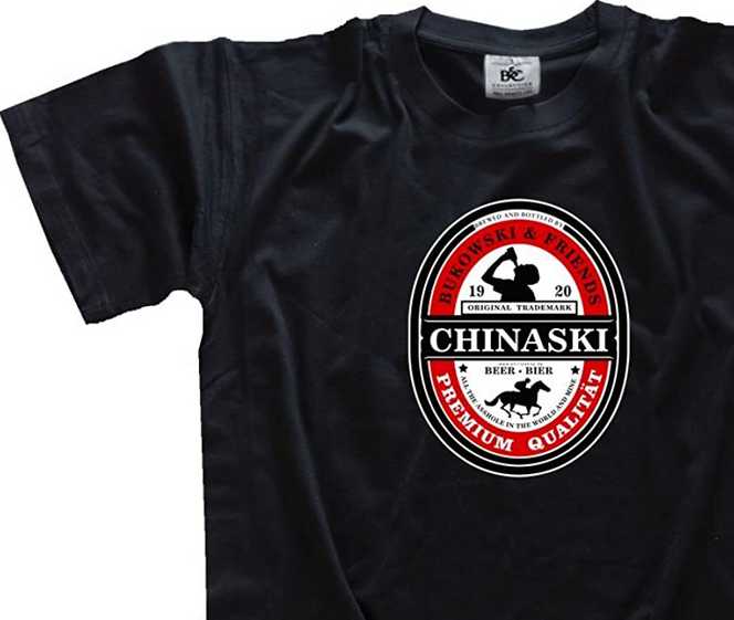 ALTRA Maglietta Bukowski And Friends Chinaski Beer Henry Charles Autore Trash