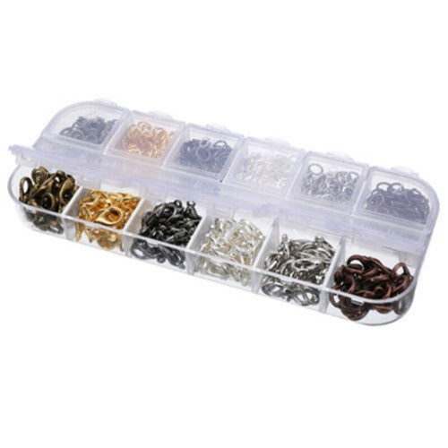 840Pcs 6 Colors Jewelry Findings Jump Mixed Lobster Clasp Hooks DIY Open Ring - Picture 2 of 10