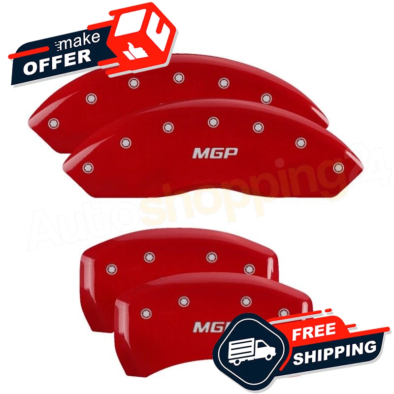 Глянцевые красные крышки суппортов MGP 16077SMGPRD для Toyota Tundra 2007-21 годов выпуска - Изображение 2 из 3