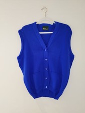 Bright Blue Sweater Vest Medium Size 12/14