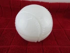 Vintage Baseball Milk Glass Anchor Hocking Fire King Trinket Box Jar Ashtray