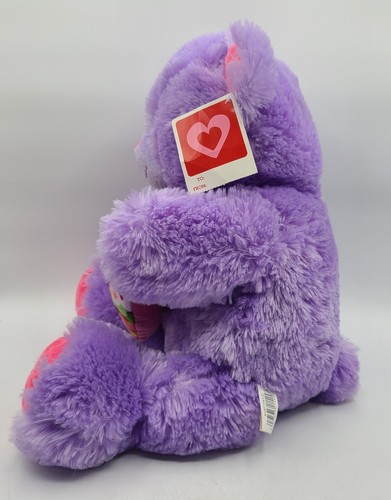 Dan Dee Purple Bear Hearts Valentine Love 18 Inch Plush Stuffed Animal Toy - Picture 5 of 13