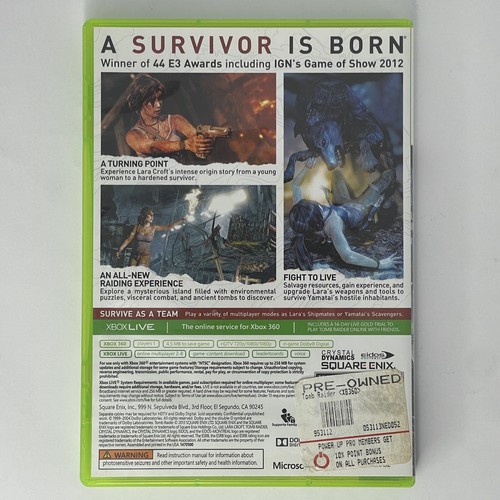 Tomb Raider (Microsoft Xbox 360) probado en caja original - Imagen 3 de 3