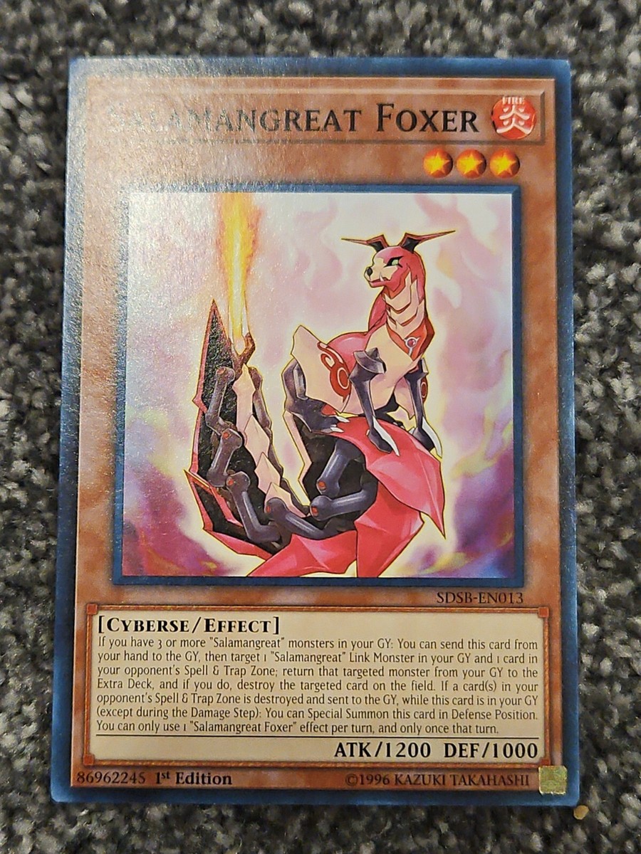 salamangreat yugioh cards Card Salamangreat of Fire DP28-KR001 Korean Ver Ultra Rare K-TCG during your Main Phase Salamangreat Foxer SDSB-EN013 Common 1st
