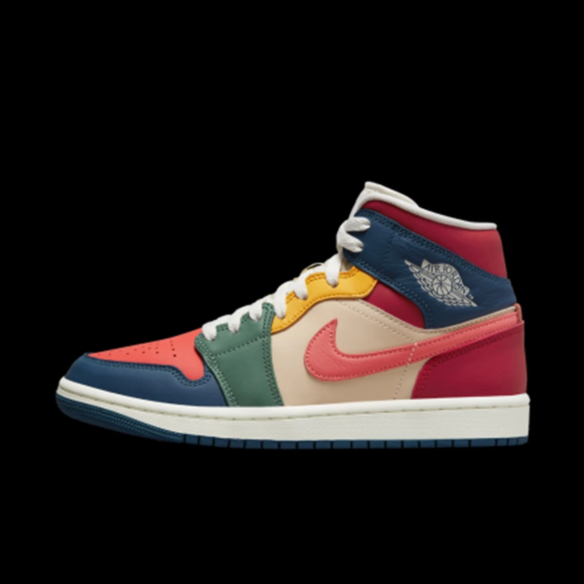 NIKE Women's AIR JORDAN 1 MID SE MULTI COLOR DN3738-400 US 12 / 29cm