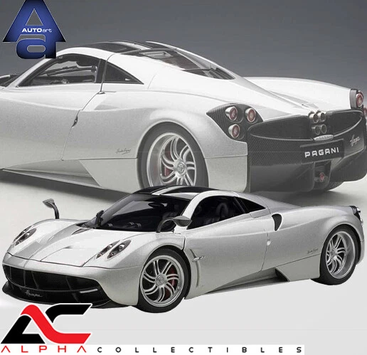 AUTOART 78266 1:18 PAGANI HUAYRA SILVER SUPERCAR DIECAST CAR - Image 2 of 4