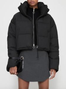zara contrast puffer jacket