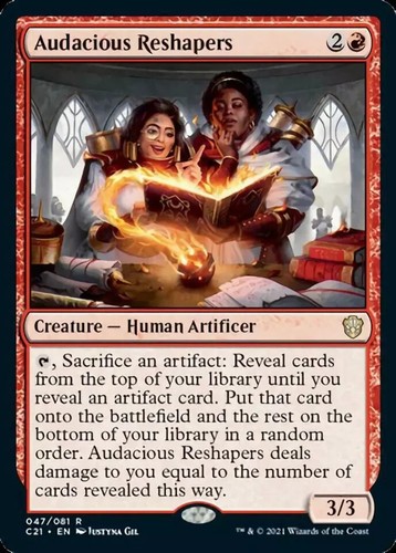 AUDACIOUS RESHAPERS MTG Magic Cards NM-M COMMANDER 2021 RARE