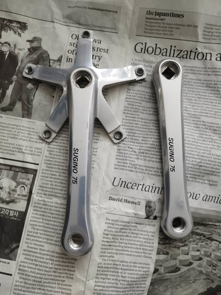 SUGINO 75 SG75 PISTA Crank 172.5mm PCD 144mm NJS Certified SUGINO 75 SG75 PISTA Crank 172.5mm PCD 144mm NJS Certified