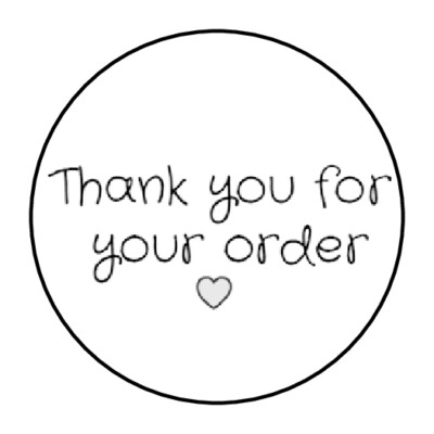 30 1.5" THANK YOU FOR YOUR ORDER FAVOR LABELS ROUND STICKERS** | eBay