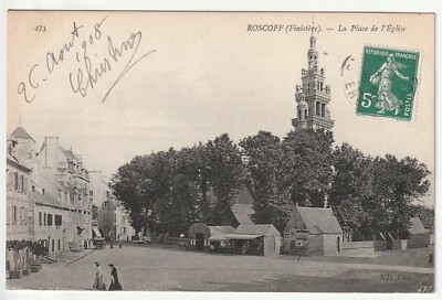 ROSCOFF - Finistere - CPA 29 - la place de l' Eglise | eBay
