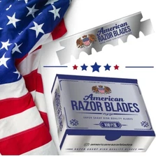 100 American Razor Blades Pre-Snapped Single Edge One Sided For Barbers Shaving