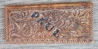 Vintage Western Handmade Tooled Leather Large Billfold Checkbook Wallet