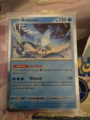 Pokemon Cards Articuno 144/165 Holo Pokemon Card - Scarlet & Violet 151  Set, English, Near Mint Articuno 144/165 Holo Mewen 151 English Pokemon Card  - Nm 2