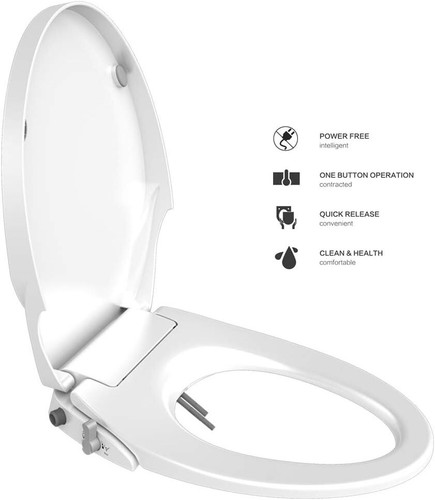 Easy DIY Install Bidet Toilet Seat - V-Shape Design with Gentle Cleaning Nozzles - Picture 3 of 10