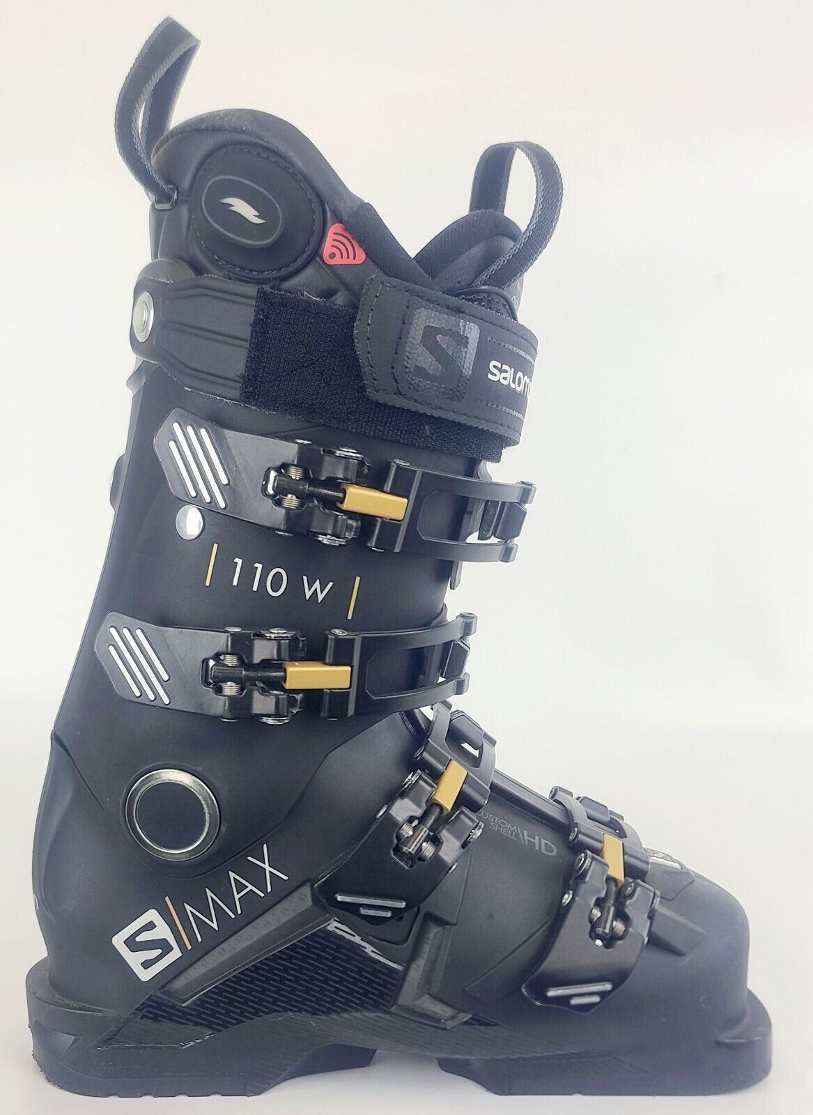 Scarponi da sci donna Salomon S Max 110 con nuovi $820 neri USA taglia 5 5 Mondo 22 5