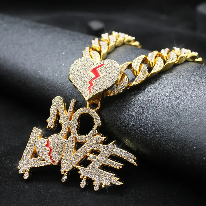 Silver Soul Eater Moon Pendant 16 18 20 24 Icy Cuban Box Lock Chain Necklace | UK