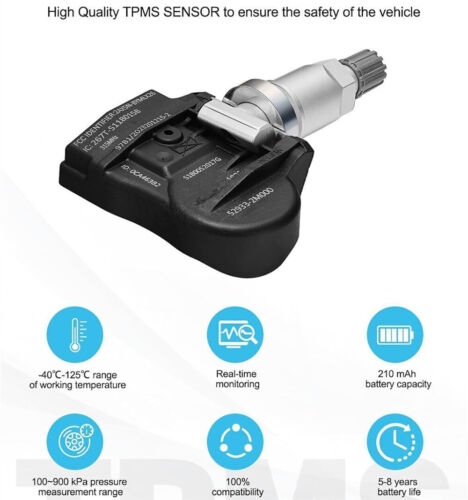 4x For Mazda Upgrade TPMS Tire Pressure Sensor BHB6-37140A BBM237140B BHB637140 - Picture 3 of 6