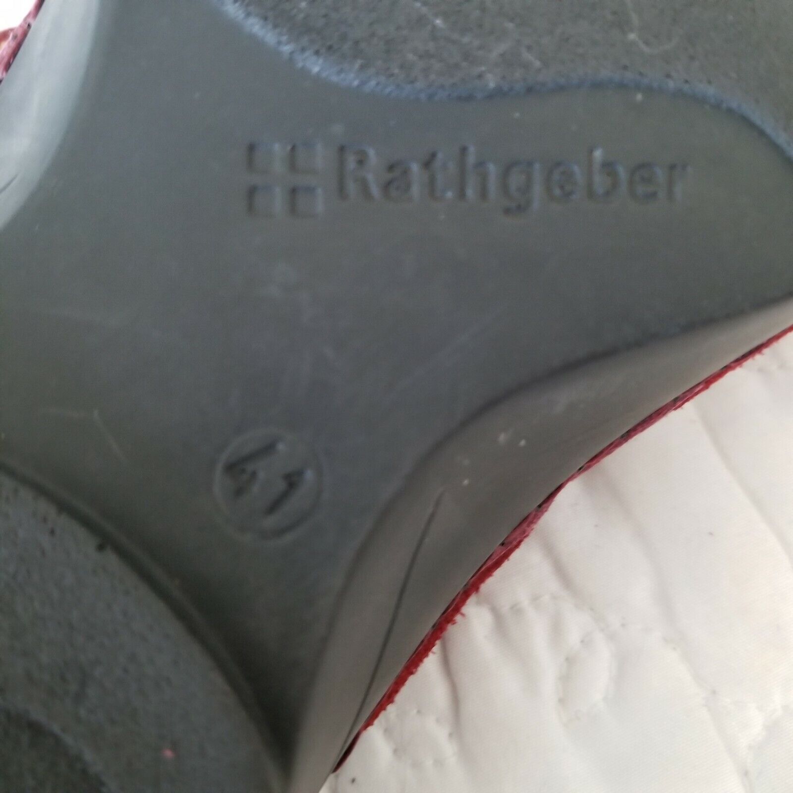 budbringer Se igennem Antipoison Rathgeber Muraade Comfort Sandals US 9.5 EU 41 Red Leather 1.5" Wedge Heel  Slide | eBay