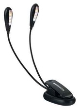 Doppel Notenpult Leuchte Notenständer Licht Schwanenhals Lampe 8 LEDs Akku