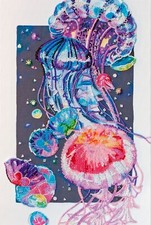 Abris Art AB-735 Bead Embroidery Kit Night Dance, Needlepoint Kit, Beading Kit