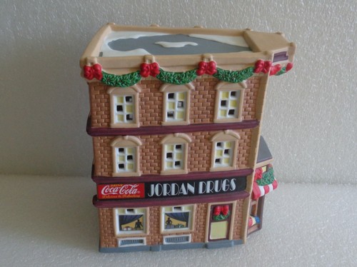1999 COCA COLA TOWN SQUARE COLLECTION CONFECTIONERY SHOPPE JORDAN DRUGS CF1121 - Imagen 4 de 9