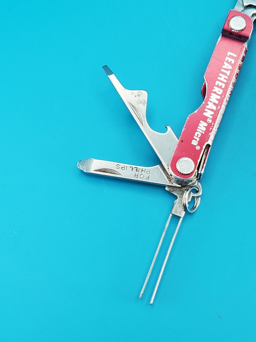 Leatherman Micra Multi-Tool, Knife, Scissors, Key Ring, Red! | eBay